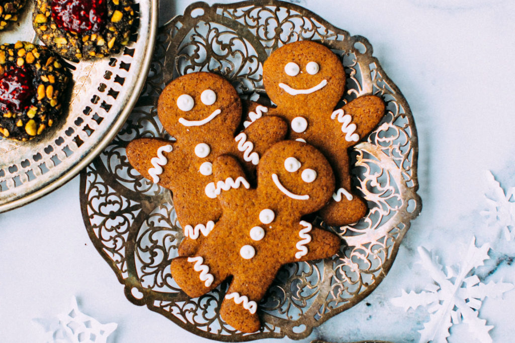 gingerbread men with white icing