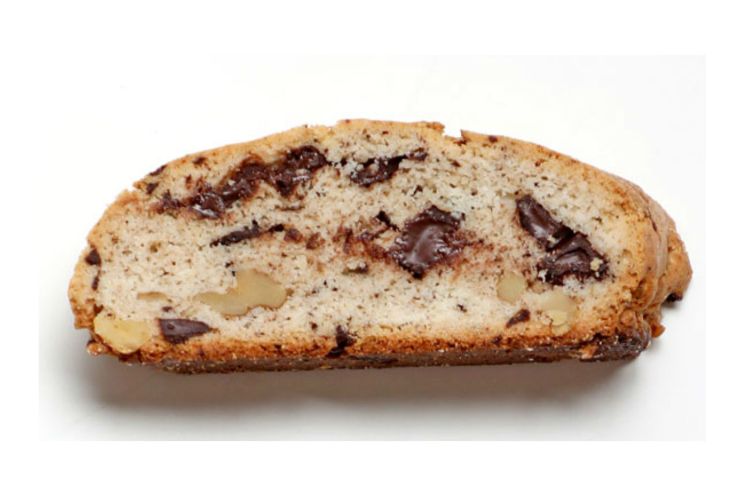 biscotti with chocolate and nuts