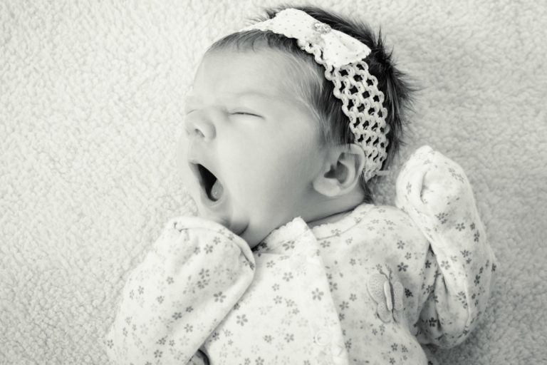 baby yawning