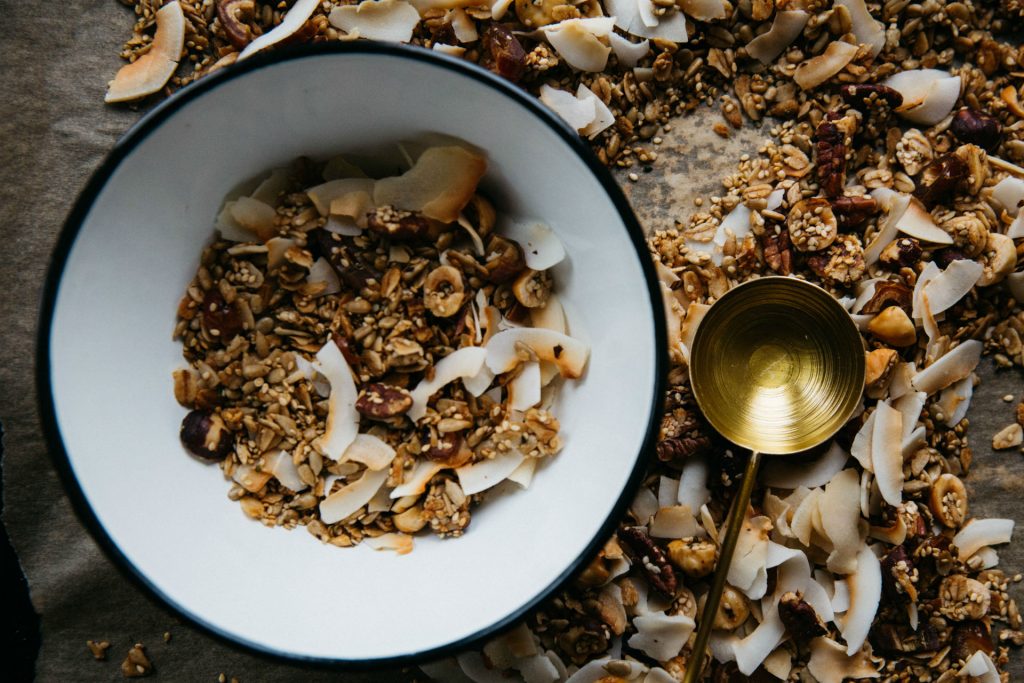 granola in a dish