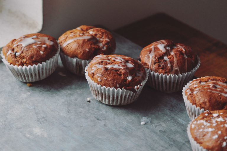 muffins on a counter top