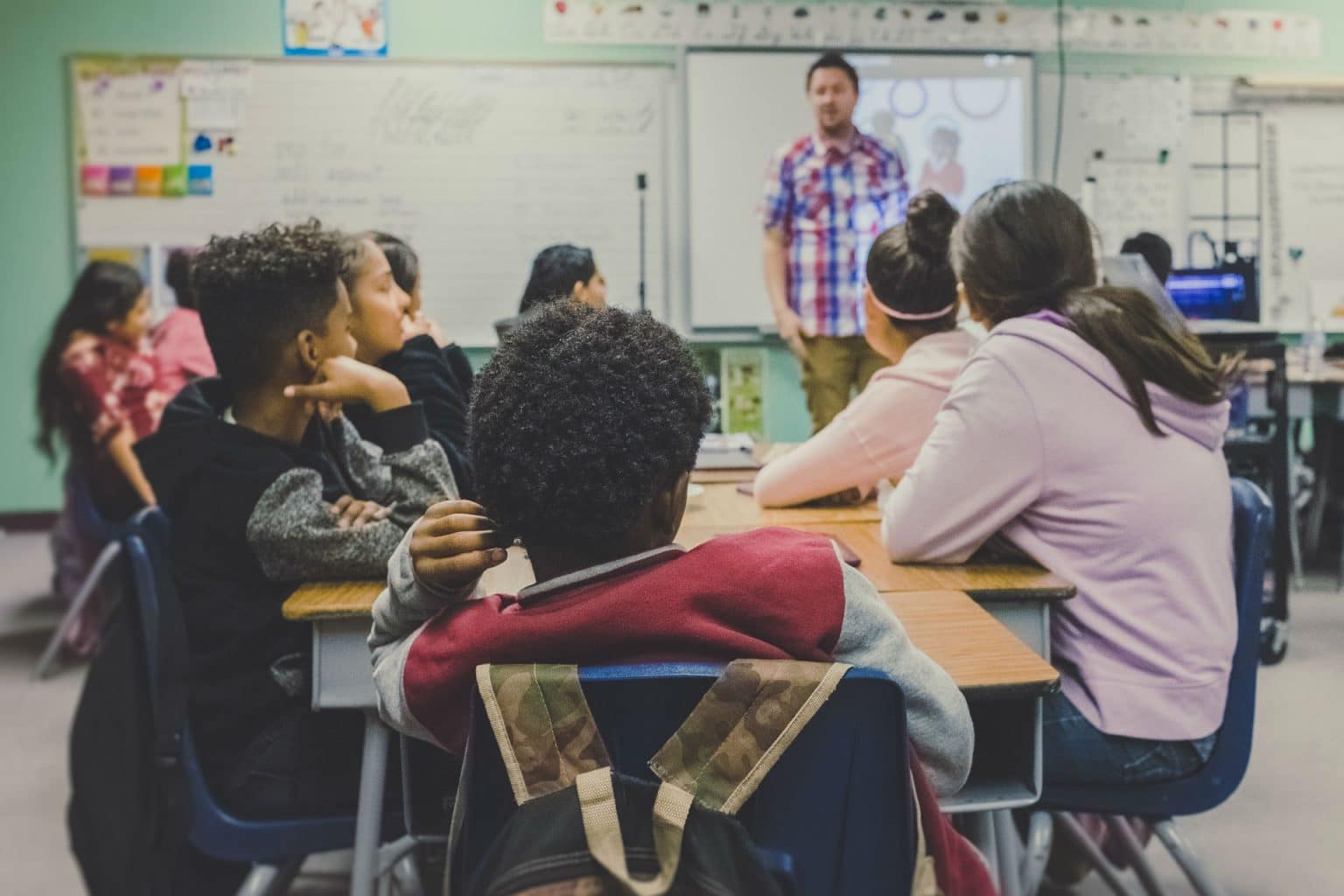 kids in a classroom