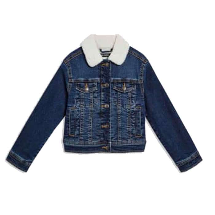 Girls’ Jean Jacket With Faux Fur Collar - Parents canada