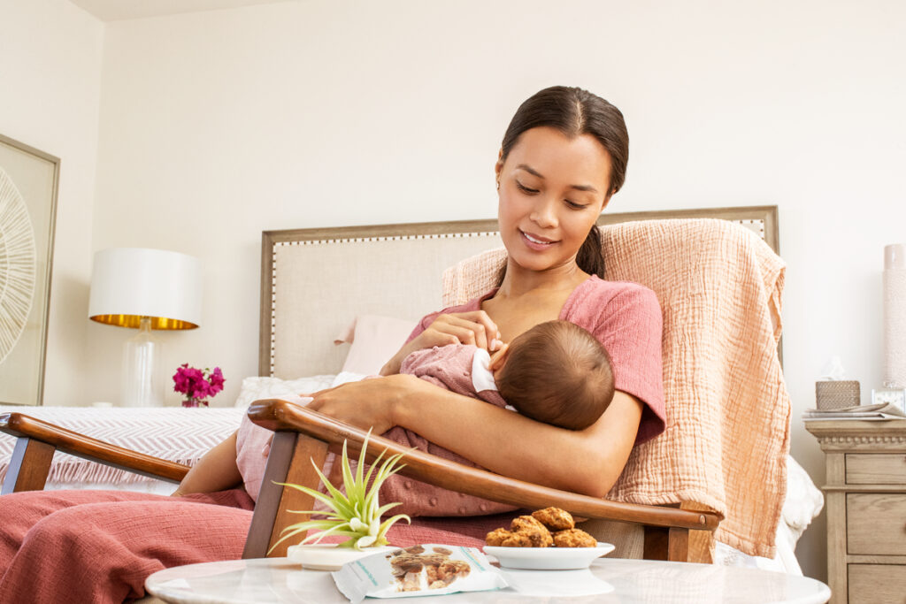 mom breastfeeding baby