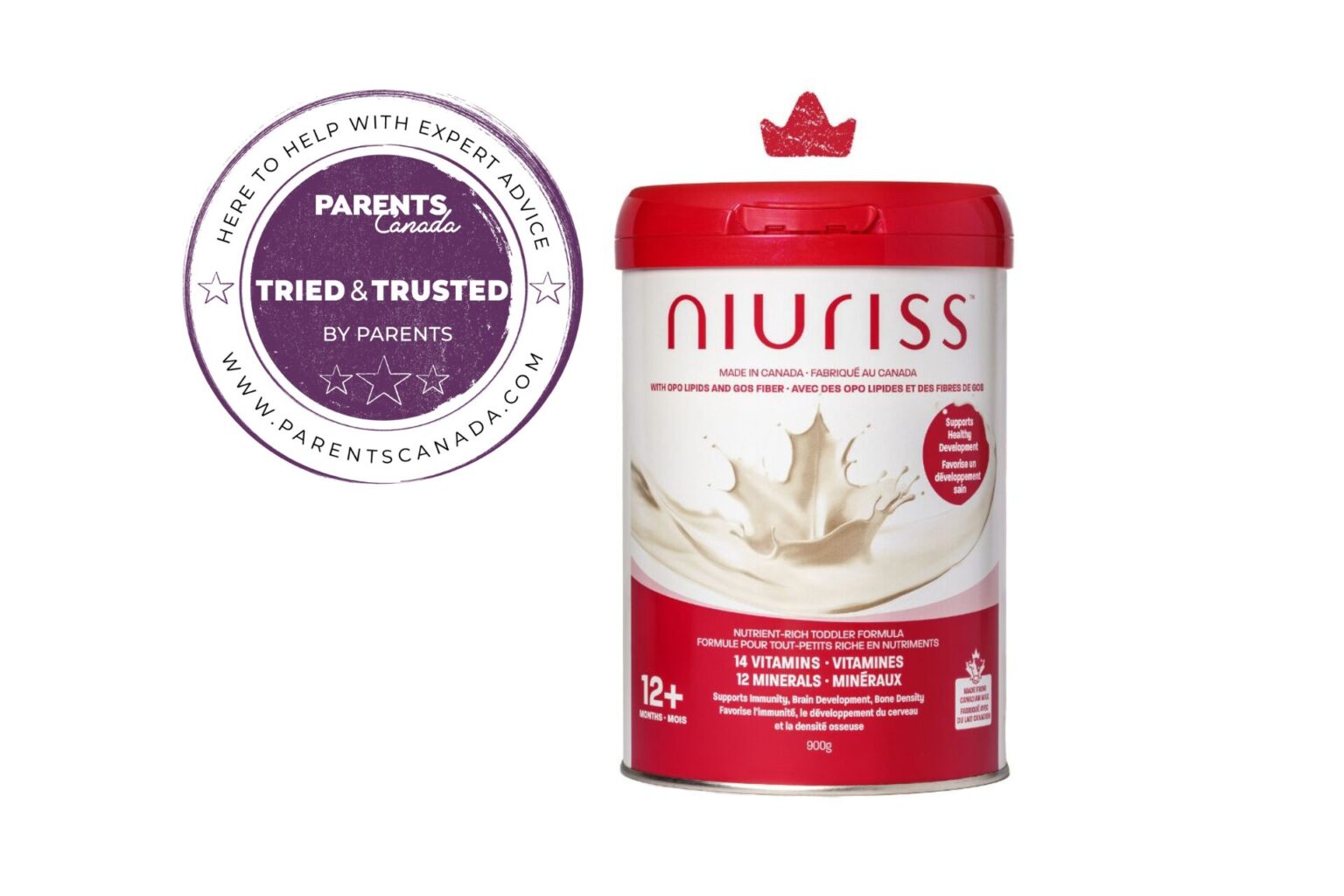 Niuriss Toddler Formula with the ParentsCanada Tried & Trusted Seal of Approval
