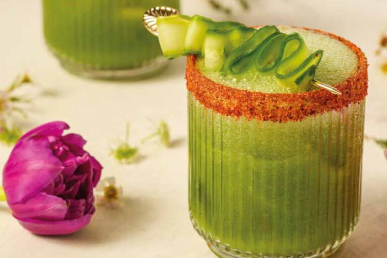 a glass of a margarita mocktail