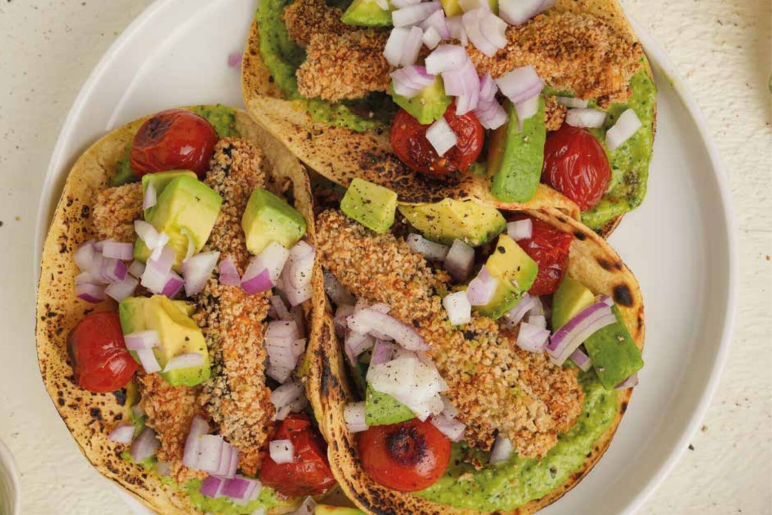 Crispy eggplant tacos