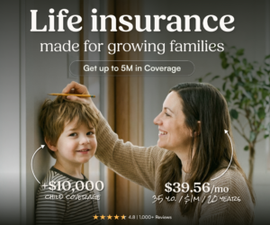 Mom measuring son's height considering life insurance