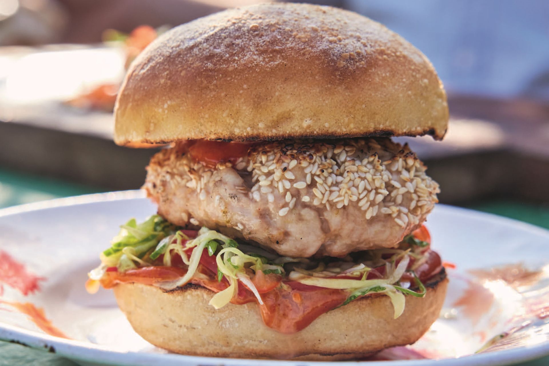 Sesame Chicken Burgers