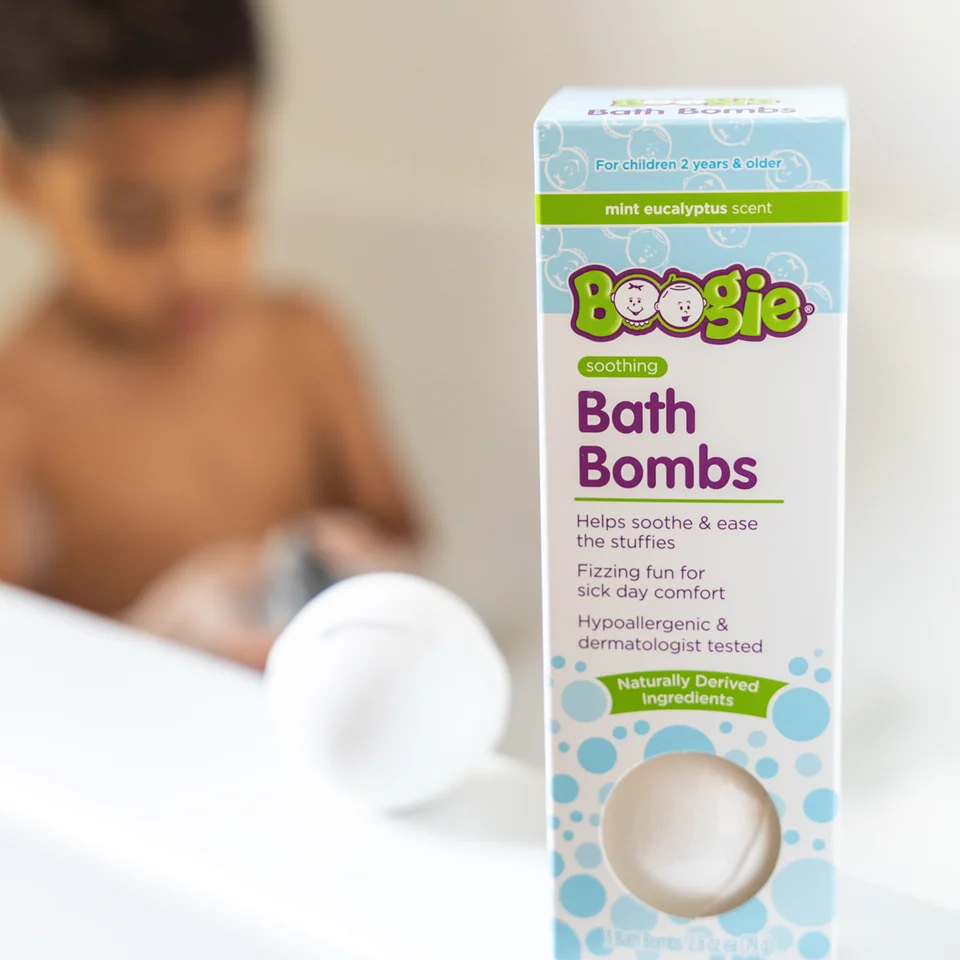 Boogie® Bath Bombs product in use in bath tub