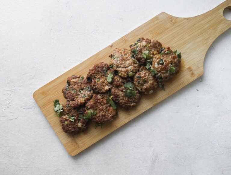 Jalapeno Beef Kebabs on a cutting board