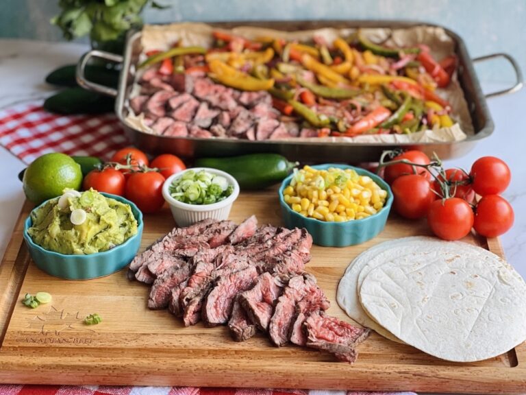 Sheet Pan Blade Steak Fajitas
